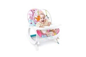 Baby Bucket Newborn to Toddler Rocker Reclining Chair With Removable Tray & Soothing Vibrations And Music