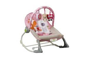 Infantso Baby Rocker and Bouncer Foldable, Portable with Calming Vibrations