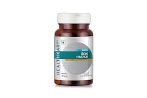 Healthkart Iron + Folic Acid with Zinc, Vitamin C, and Vitamin B12