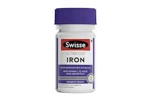 Swisse Ultiboost Iron Supplement with Vitamin C, Vitamin B6, And B12(Vegan Supplement)