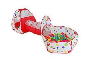 Babygo Portable Colorful Dotted Tunnel Playhouse Ball Pool