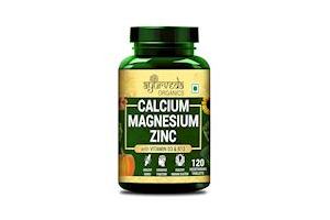 Ayurveda Organics Calcium Magnesium Zinc Vitamin D3 & Vitamin B12- 120 Vegetarian Tablets