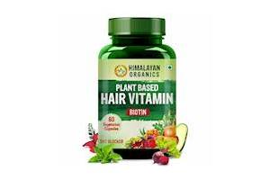 Himalayan Organics Plant Based Hair Vitamin with DHT Blocker, Biotin